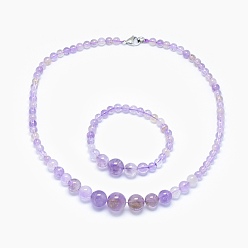 Аметист Ожерелья и браслеты из натурального аметиста, с латунными карабин-лобстерами , 17.5 дюйм (44.5 см), 2 дюйм (5 см)