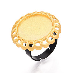 Золотой Основание-кольцо из сплава и железа с вращающимся подносом, плоская круглая подкладка для изготовления колец для снятия тревожности, золотые, 26 мм, внутренний диаметр: 17 мм, Размер лотка: 18 мм