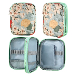 Средний Весенно-Зеленый Футляры для вязальных спиц из ткани Оксфорд, дорожный органайзер, сумка для хранения спиц, тунисские крючки и аксессуары для вязания крючком, средний весенний зеленый, 14x18x4 см