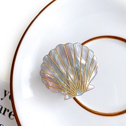 Аква Заколки для волос с когтями из ацетата целлюлозы (смола), аксессуары для волос для девочек женщин, формы раковины, вода, 41x34 мм