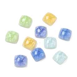 Couleur Mélangete Cabochons de porcelaine manuels, carrée, couleur mixte, 7.5~8x7.5x4.5mm