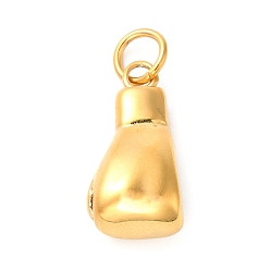 Golden Ionenbeschichtung (IP) 304 Edelstahlanhänger, mit Sprungring, Boxhandschuhe-Charme, golden, 24.5x12.5x8 mm, Bohrung: 5 mm