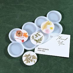 Белый Плоские круглые силиконовые формы своими руками, формы для литья смолы, для уф-смолы, изготовление ювелирных изделий из эпоксидной смолы, белые, 190x80x8 мм, внутренний диаметр: 38 мм