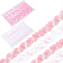 (52) Непрозрачная лаванда 2 шт. 2 цветные полиэстеровые бусины с пайетками, блестки бисер, Аксессуары для орнаментов, рулон с пайетками, волна, разноцветные, 17 мм, 11 м / шт, 1 шт / цвет