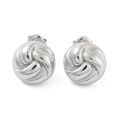 Нержавеющая Сталь Цвет Не тускнеют 304 серьги-гвоздики из нержавеющей стали, цветок, цвет нержавеющей стали, 14.5x14.5 мм