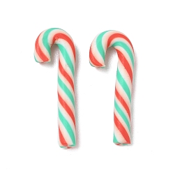 Разноцветный Рождественские бусины из полимерной глины ручной работы, шоколадная конфета, без отверстия , красочный, 23~25x8~8.5x3 мм