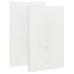 Rectangle Тарелка для демонстрации ювелирных изделий из левкаса, подносы для ювелирных изделий для демонстрации ювелирных изделий, фотографические реквизиты, белые, прямоугольные, 14.9x9.7x1.2 см