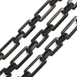 Черный 201 Цепи из нержавеющей стали с прямоугольными звеньями, ионное покрытие (ip), несварные, с катушкой, чёрные, ссылка: 14x6x1.5мм и 8x5x2мм