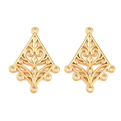 Kite 304 из нержавеющей стали Компоненты для люстр ссылки, золотые, воздушный змей, 38x28.5x2 мм, отверстие : 1.8 мм, 2 шт / комплект