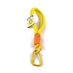 Золотистый Плетеный нейлоновый ремешок, Застежка из сплава для брелока, сумки, ремешка для телефона, золотые, 18.5~19 см