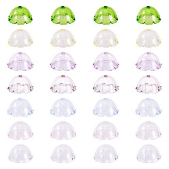 (52) Непрозрачная лаванда 28шт 7 цвета прозрачные акриловые колпачки для бусин, разноцветные, 21.5~22x11.5 мм, отверстие : 2 мм, 4 шт / цвет