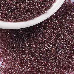(RR3737) Fancy Lined Rust MIYUKI Round Rocailles Beads, Japanese Seed Beads, (RR3737) Fancy Lined Rust, 15/0, 1.5mm, Hole: 0.7mm, about 5555pcs/bottle, 10g/bottle