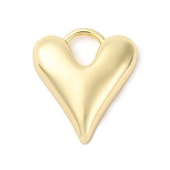 Настоящее золото 18K Латунь прелести, сердце прелести, стойки покрытие, долговечный, без кадмия и без свинца, реальный 18 k позолоченный, 14x12x3 мм, отверстие : 3 мм