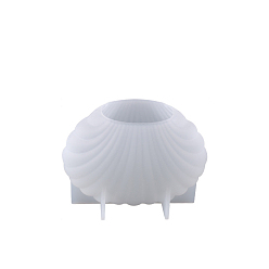 Белый Силиконовые формы для свечей в форме раковины, для изготовления ароматических свечей, белые, 9.3x4.9x6.9 см