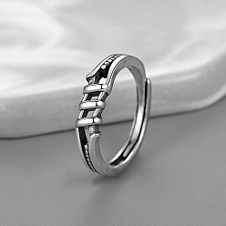 Античное Серебро Латунные манжеты для мужчин, античное серебро, внутренний диаметр: регулируемый