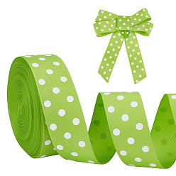 Зелено-Желтый Полиэстеровая лента в крупный горошек, для подарочной упаковки, зеленый желтый, 1-1/2 дюйм (38 мм), около 30.00 ярдов (27.43 м) / рулон