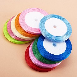 Mixed Color Satin Ribbon, Mixed Color, 1/4 inch(6mm), 25yards/roll(22.86m/group), 10rolls/group, 250yards/group