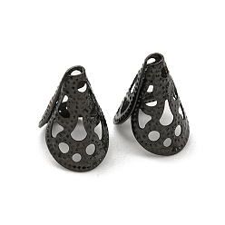 Черный Ионное покрытие (IP) полый 304 шариковый конус из нержавеющей стали, чёрные, 12x10.5 мм, отверстие : 1.5 мм, внутренний диаметр: 9 мм