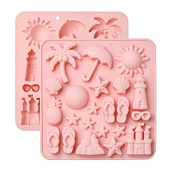 Pink 2шт. праздничные силиконовые формы для поделок своими руками, розовые, 17.5x16.6x1.7 см