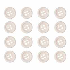 Old Lace 4-Hole Buttons, Wooden Buttons, Old Lace, 13mm
