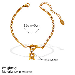 Taureau 304 Bracelets unisexes à breloques en acier inoxydable représentant douze constellations, or, taurus, 7.09 pouce (18 cm)
