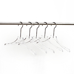 Прозрачный Вешалка пластиковая со сплавом мини модель, аксессуары для кукольного домика с микро-ландшафтом, притворяясь опорными украшениями, прозрачные, 44x73 мм, 5 шт / комплект