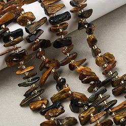 Петерсит Натуральные пиеттеритные бусины, Топ пробуренной, самородки, с бисером, 12.5~18.5x3~7x1.5~6 мм, отверстие : 0.8 мм, около 70~71 шт / нитка, 15.35~15.94'' (39~40.5 см)