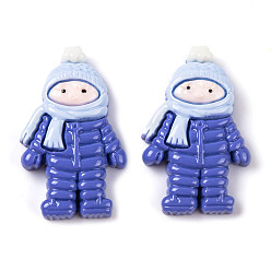 Human Рождественские украшения, тема, непрозрачная смола, декодированные кабошоны, человек, 32x21x6 мм