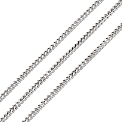 Нержавеющая Сталь Цвет 304 из нержавеющей стали обуздать цепи, пайки, цвет нержавеющей стали, 2x2x1 мм