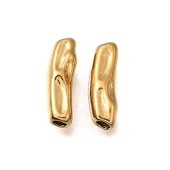 Настоящее золото 18K 304 из нержавеющей стали бусы, ионное покрытие (ip), трубка, реальный 18 k позолоченный, 11x3.5x3.5 мм, отверстие : 1.4 мм