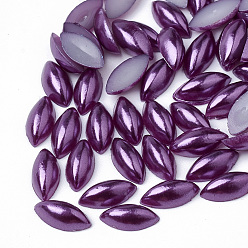 Medium Orchid ABS Plastic Imitation Pearl Cabochons, Horse Eye, Medium Orchid, 8x4x2.5mm, about 5000pcs/bag