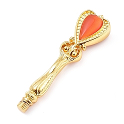 Golden Alloy Handles, with Cat Eye, for Wax Seal Stamp, Wedding Invitations Making, Scepter, Golden, 88.5x24.5x14mm