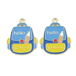 Разноцветный Подвески из эмали и сплава, прелести мешков, золотые, красочный, 27x22x1 мм, отверстие : 2 мм