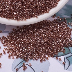 (DB0915) Сверкающий Хрустальный с Имбирной Подкладкой Бусины miyuki delica, цилиндр, японский бисер, 11/0, (искристый имбирь с кристаллами, 0915) мм, отверстия: 1.3x1.6 мм, около 0.8 шт / мешок, 10000 г / мешок
