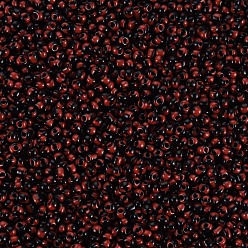 Crimson 12/0 Glass Seed Beads, Opaque Colours Seep, Crimson, 2mm, hole: 0.8mm