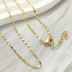 Настоящее золото 18K 1.7Мм латунные овальные звенья цепи ожерелья для женщин и мужчин, стойки покрытие, долговечный, без свинца и без кадмия, реальный 18 k позолоченный, 17.91 дюйм (45.5 см)