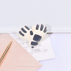 Белый 10шт. модель инструмента для ремонта смолы, аксессуары для кукольного домика с микро-ландшафтом, притворяясь опорными украшениями, перчатки, белые, 23x17 мм