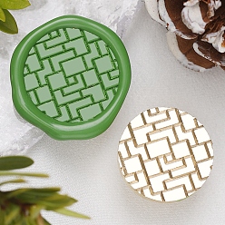 Другие Текстура тема круглая латунная головка штампа, для сургучной печати, изготовление свадебных приглашений, золотые, геометрический, 25x14.5 мм, внутренний диаметр: 6.5 мм