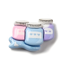 Bottle Тема картины кабошоны из непрозрачной смолы, для изготовления ювелирных изделий, баночка с пигментом, 21x28x8 мм