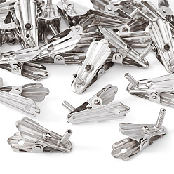 Платина 20шт. железные зажимы типа «крокодил», платина, 29.5x11x23 мм, отверстие : 2.8 мм