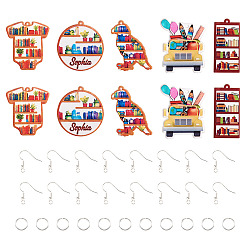 (52) Непрозрачная лаванда Набор для изготовления акриловых сережек своими руками, разноцветные, 39.5~41.5x20~37x2 мм, отверстие : 1.2~1.6 мм