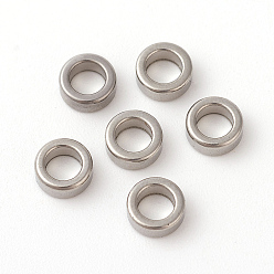Stainless Steel Color Tarnish Resistant 201 Stainless Steel Linking Rings, Ring, Stainless Steel Color, 5x2mm, Inner Diameter: 3mm