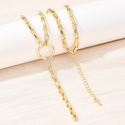 Настоящее золото 18K Латунные цепочки-коробки и лариаты, с круглыми кольцами, долговечный, стойки покрытие, без свинца и без кадмия, реальный 18 k позолоченный, 16.73 дюйм (42.5 см)