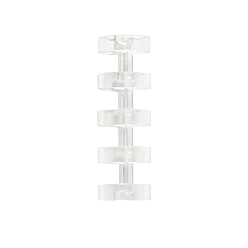 White Plastic Loose Leaf Book Binder Hinged Clamp, Binding Combs, Comb Binding Spines, White, 4.2x1.3cm, Hole: 10mm