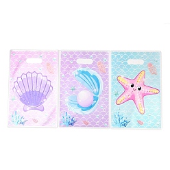 Mixed Shapes Пластиковые упаковочные пакеты с морской тематикой, прямоугольные, разнообразные, 25x16.3x0.01 см, 50 шт / пакет