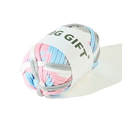 Разноцветный Пряжа из полиэфирной ткани, для ручного вязания толстой нити, пряжа для вязания крючком, красочный, 5 мм, около 32.81 ярдов (30 м) / моток