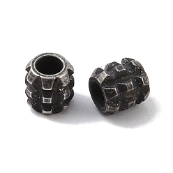 Antique Silver 316 Surgical Stainless Steel Beads, Column, Antique Silver, 5.5x5.5mm, Hole: 3mm