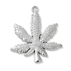 Платина Подвески из сплава , лист, платина, 48.5x41x2 мм, отверстие : 2.5 мм