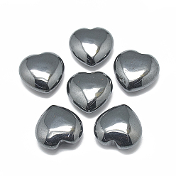Немагнитные Гематит Немагнитный синтетический гематит сердце любовь камень, карманный пальмовый камень для балансировки рейки, украшения для домашнего экрана, 25~25.5x25~25.5x10~10.5 мм