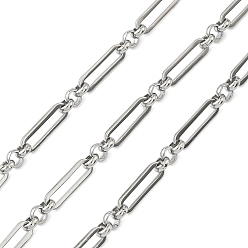 Нержавеющая Сталь Цвет 304 цепи из нержавеющей стали, несварные, цвет нержавеющей стали, 13.5x4x1 мм, 2 м / шт